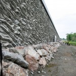 Mur en béton, contournement Thônon les Bains